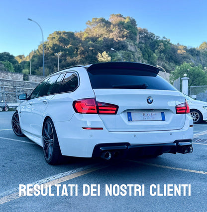 DIFFUSORE ADATTO PER BMW SERIE 5 F10 F11 LOOK M5 VORSTAINER NERO LUCIDO