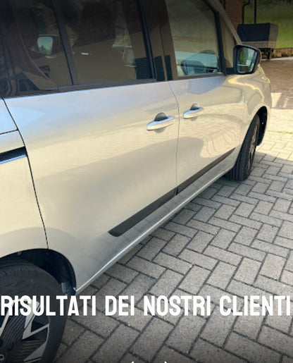 PARACOLPI UNIVERSALI 4 PEZZI ADATTI PER OPEL CORSA F NERO OPACO 160CM-,-