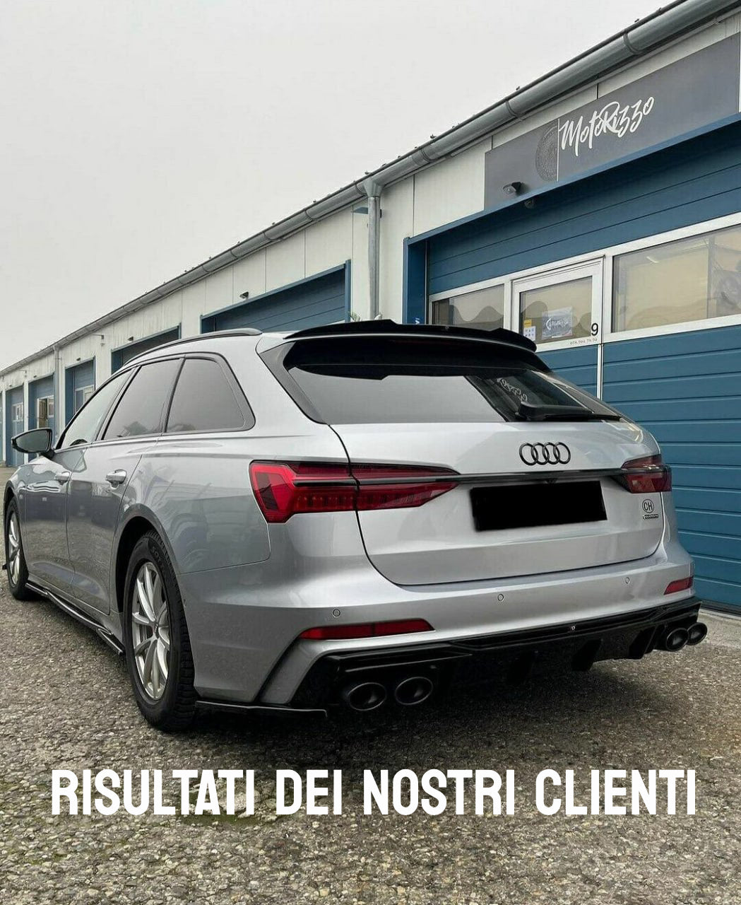 DIFFUSORE ADATTO PER AUDI A6 C8 2018+ SLINE S6 NERO LUCIDO