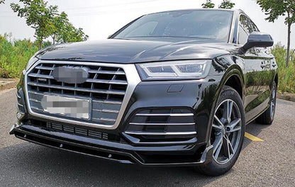 SPLITTER ADATTO PER AUDI Q5 FY 2017-2020 NERO LUCIDO (4 PEZZI)
