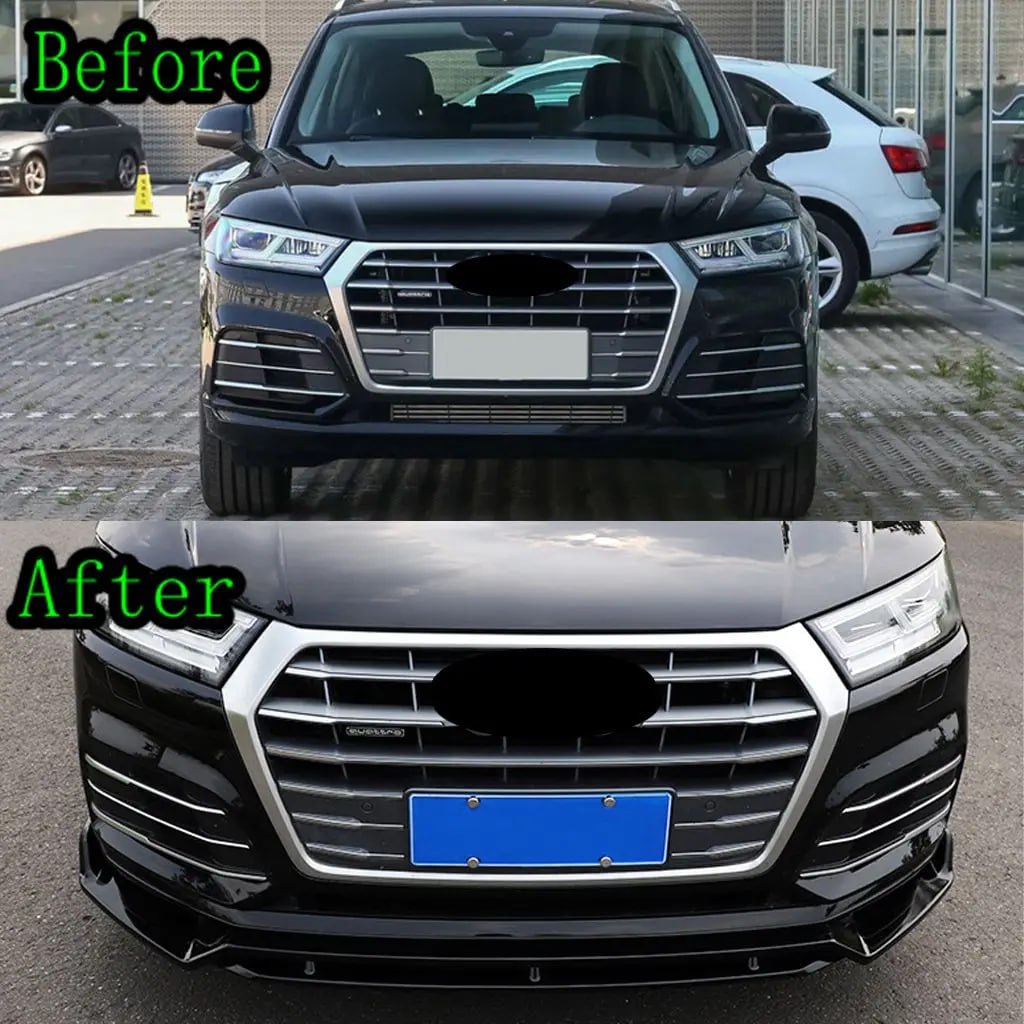 SPLITTER ADATTO PER AUDI Q5 FY 2017-2020 NERO LUCIDO (4 PEZZI)