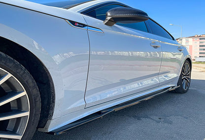 Sotto minigonne adatto per Audi A5 B9 FL 2019+ Extension S5 S Linenero lucido