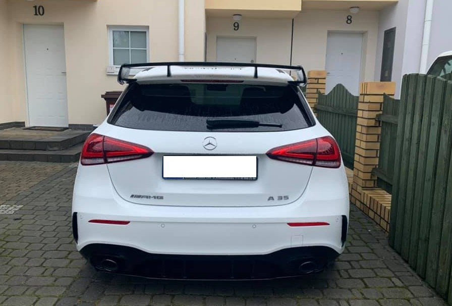 ART.0167 SPOILER MERCEDES CLASSE A W177 HB LOOK AMG A45 NERO LUCIDO