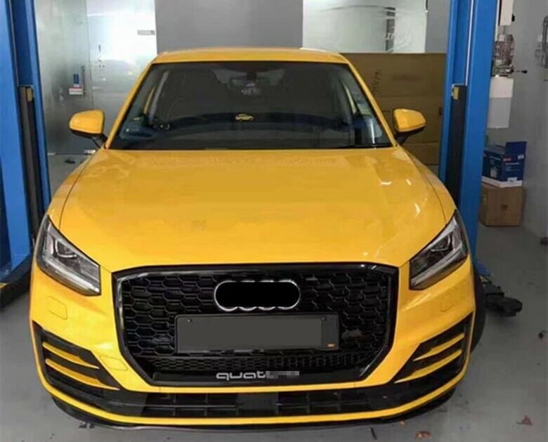 GRILLE SUITABLE FOR AUDI Q2 2016-2020 RSQ2 QUATTRO LOOK GLOSSY BLACK 