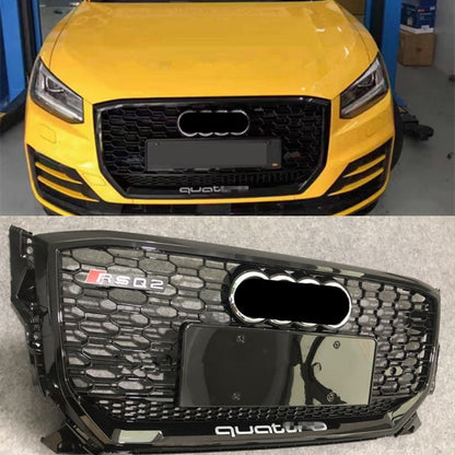 GRILLE SUITABLE FOR AUDI Q2 2016-2020 RSQ2 QUATTRO LOOK GLOSSY BLACK 
