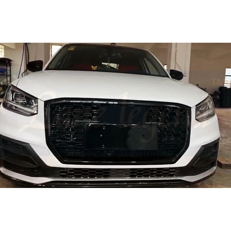 GRILLE SUITABLE FOR AUDI Q2 2016-2020 RSQ2 QUATTRO LOOK GLOSSY BLACK 