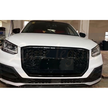 GRILLE SUITABLE FOR AUDI Q2 2016-2020 RSQ2 QUATTRO LOOK GLOSSY BLACK 