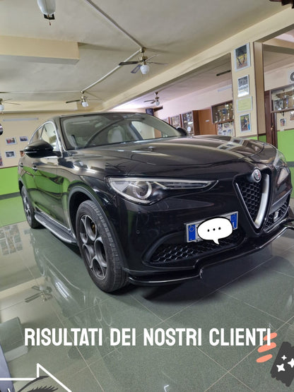 SPLITTER ANTERIORE ADATTO PER ALFA ROMEO STELVIO SPORT NERO LUCIDO 0233