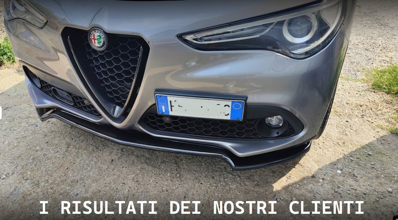 SPLITTER ANTERIORE ADATTO PER ALFA ROMEO STELVIO SPORT NERO LUCIDO 0233