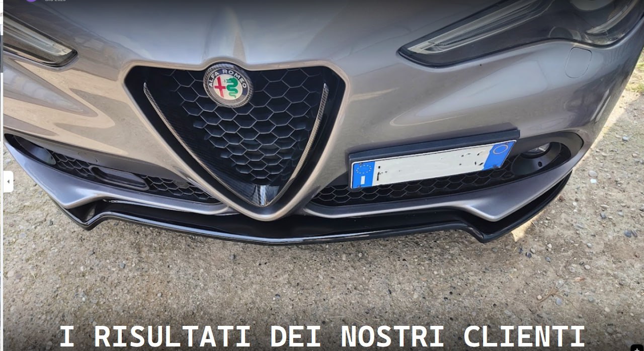 SPLITTER ANTERIORE ADATTO PER ALFA ROMEO STELVIO SPORT NERO LUCIDO 0233