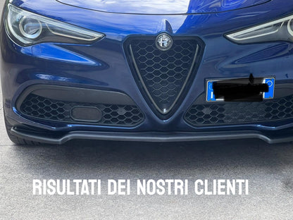 SPLITTER ANTERIORE ADATTO PER ALFA ROMEO STELVIO SPORT NERO LUCIDO 0233