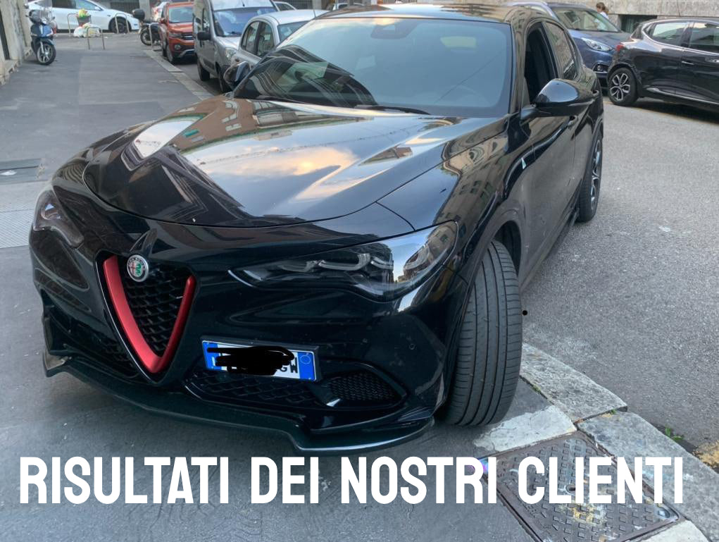 SPLITTER ANTERIORE ADATTO PER ALFA ROMEO STELVIO SPORT NERO LUCIDO 0233