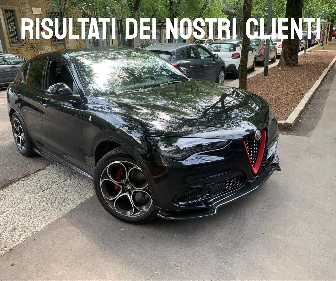 SPLITTER ANTERIORE ADATTO PER ALFA ROMEO STELVIO SPORT NERO LUCIDO 0233