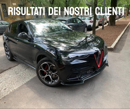 SPLITTER ANTERIORE ADATTO PER ALFA ROMEO STELVIO SPORT NERO LUCIDO 0233