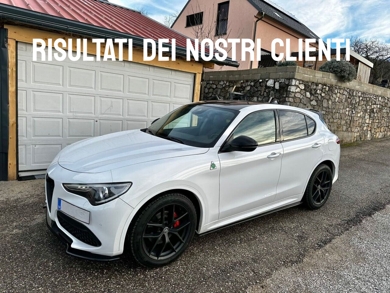 SPLITTER ANTERIORE ADATTO PER ALFA ROMEO STELVIO SPORT NERO LUCIDO 0233