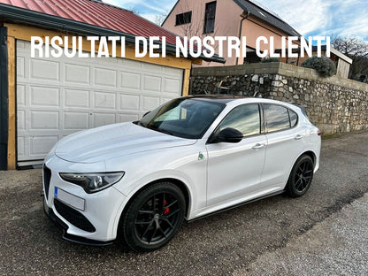 SPLITTER ANTERIORE ADATTO PER ALFA ROMEO STELVIO SPORT NERO LUCIDO 0233