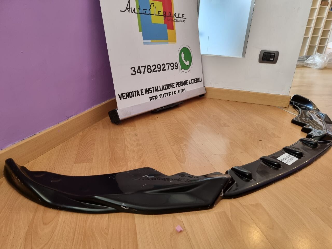💕ART.0555 SPLITTER per BMW SERIE 4 G22 G23 2020+ MSPORT NERO LUCIDO💕