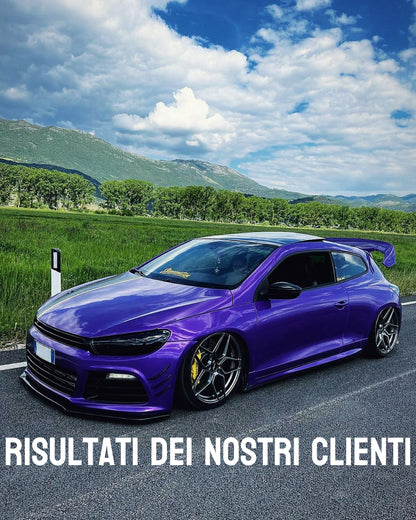 FRONT SPLITTER GLOSSY BLACK ABS SUITABLE FOR VW SCIROCCO RLINE 