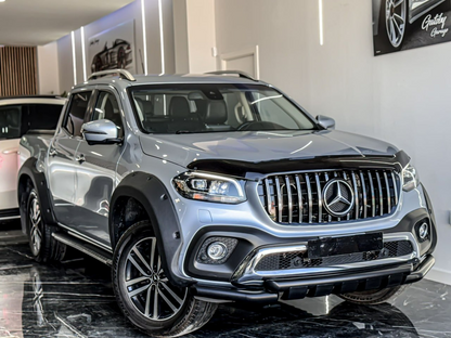 MATT BLACK BULLBAR FOR MERCEDES X CLASS W470 TIGER LOOK TUBULAR STAINLESS STEEL 90MM