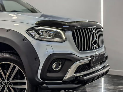 MATT BLACK BULLBAR FOR MERCEDES X CLASS W470 TIGER LOOK TUBULAR STAINLESS STEEL 90MM