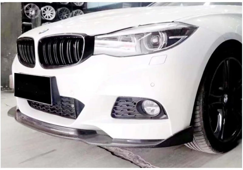 SPLITTER ADATTO PER BMW SERIE 3 GT F34 2012+ MSPORT LOOK HAMMAN NERO LUCIDO