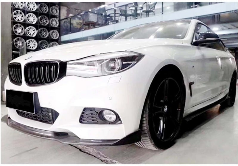 SPLITTER ADATTO PER BMW SERIE 3 GT F34 2012+ MSPORT LOOK HAMMAN NERO LUCIDO