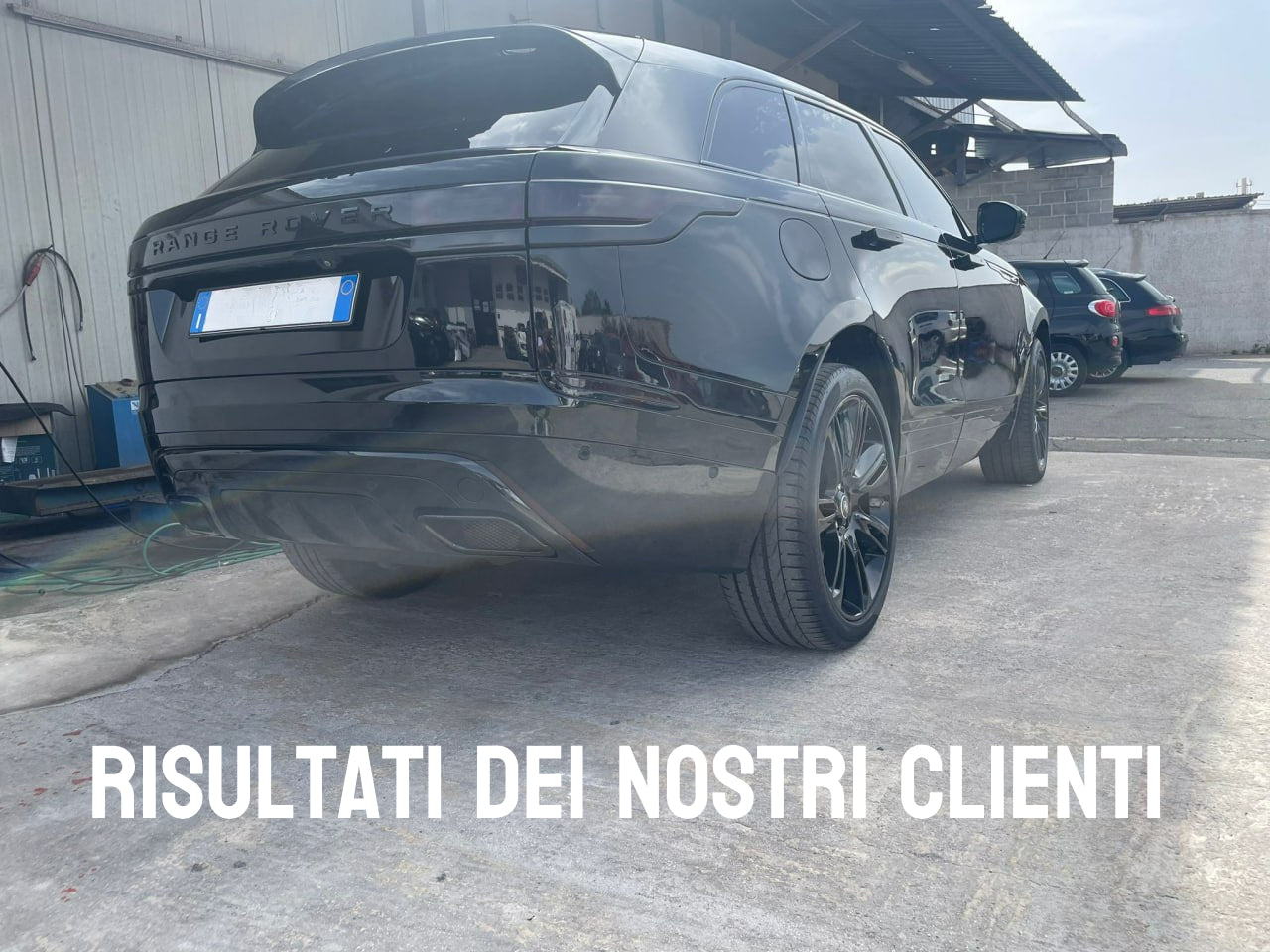 DIFFUSORE NERO POSTERIORE ABS TERMINALI INOX CROMATO PER RANGE ROVER VELAR
