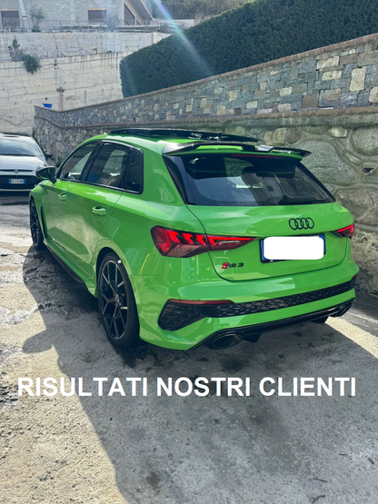 SPOILER ADATTO PER AUDI A3 8Y 2020+ LOOK NERO LUCIDO DESIGN SPORTIVO