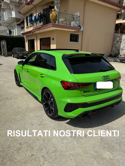 SPOILER ADATTO PER AUDI A3 8Y 2020+ LOOK NERO LUCIDO DESIGN SPORTIVO