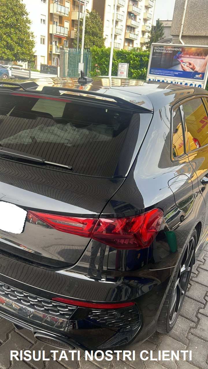 SPOILER ADATTO PER AUDI A3 8Y 2020+ LOOK NERO LUCIDO DESIGN SPORTIVO