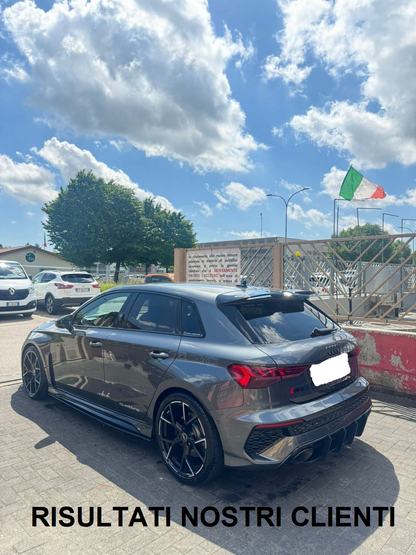 SPOILER ADATTO PER AUDI A3 8Y 2020+ LOOK NERO LUCIDO DESIGN SPORTIVO