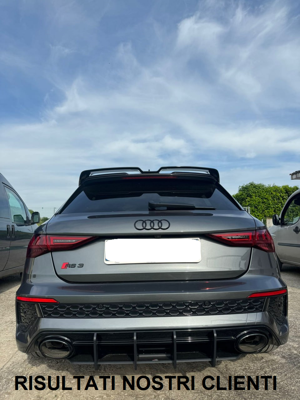 SPOILER ADATTO PER AUDI A3 8Y 2020+ LOOK NERO LUCIDO DESIGN SPORTIVO