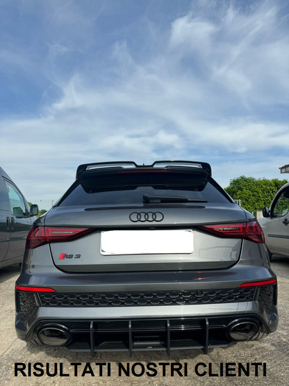 SPOILER ADATTO PER AUDI A3 8Y 2020+ LOOK NERO LUCIDO DESIGN SPORTIVO