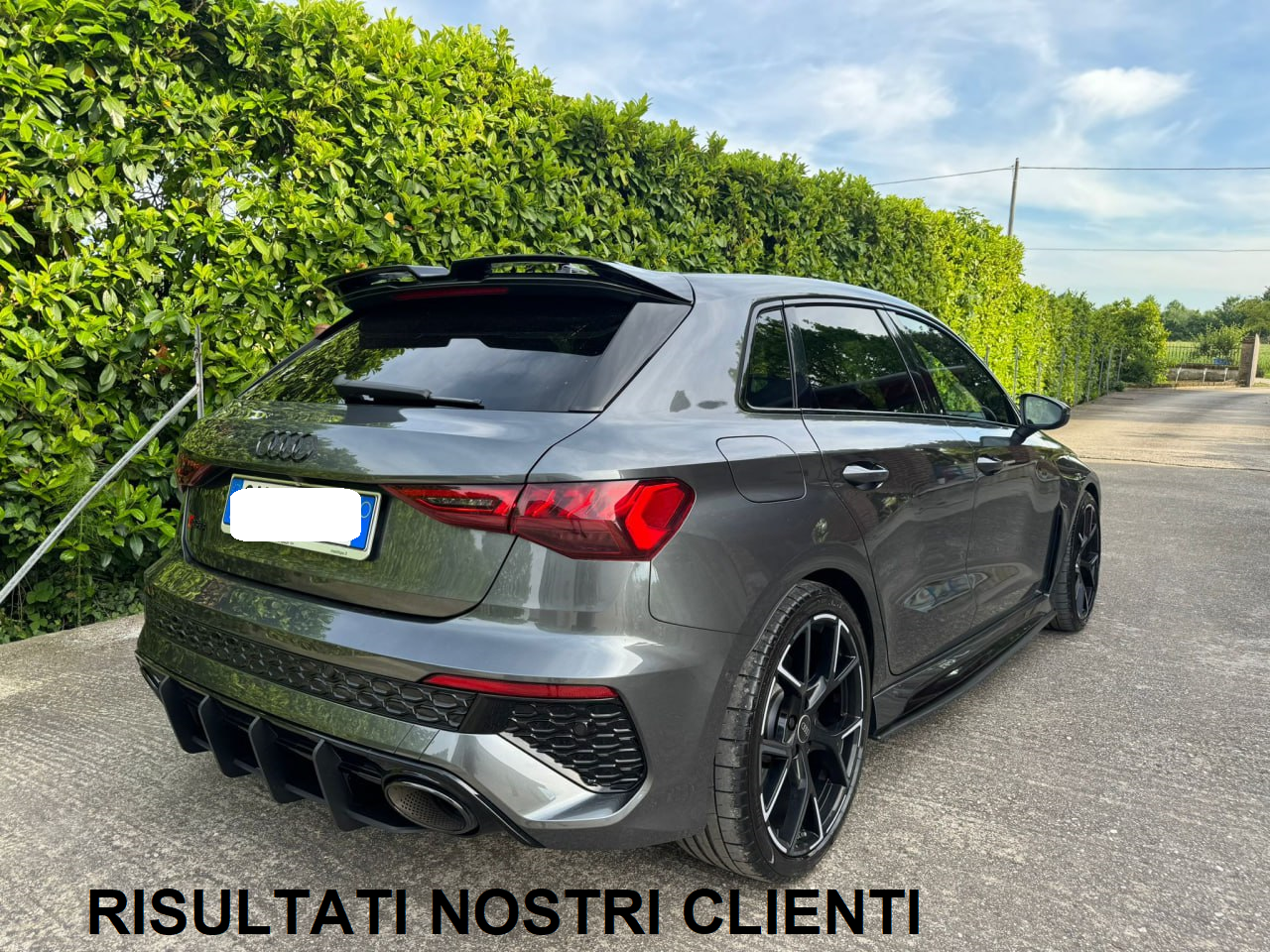 SPOILER ADATTO PER AUDI A3 8Y 2020+ LOOK NERO LUCIDO DESIGN SPORTIVO