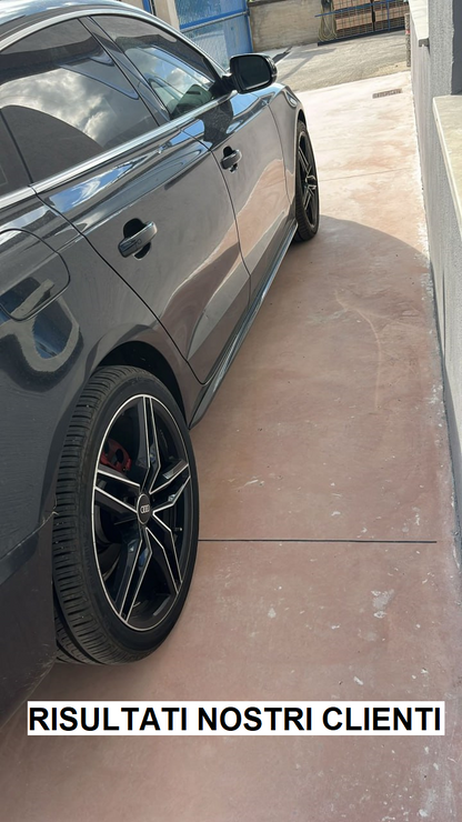 💎SKIRT SUITABLE FOR AUDI A6 4G FROM 2011 TO 2018 GLOSSY BLACK SPORTY LOOK💎 