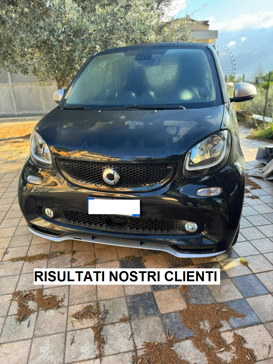 SOTTO PARAURTI ADATTO PER SMART 453 ABS LOOK BRABUS DESIGN GREZZO