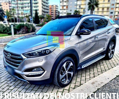 PEDANE LATERALI ADATTE PER HYUNDAI TUCSON 2015-2018 (QUADRATINI) LOOK SPORTIVO