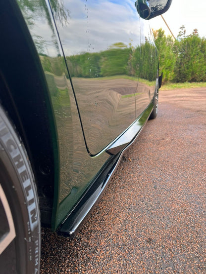 MINI SKIRTS SUITABLE FOR PEUGEOT 308 GLOSSY BLACK LOOK SPORTY DESIGN 