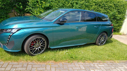MINI SKIRTS SUITABLE FOR PEUGEOT 308 GLOSSY BLACK LOOK SPORTY DESIGN 