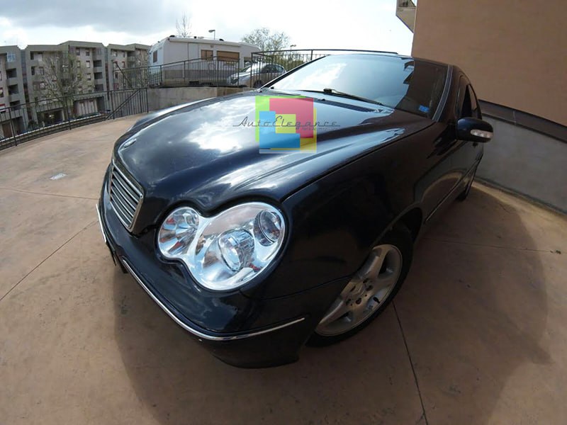 Set of headlights suitable for Mercedes W203 chrome 