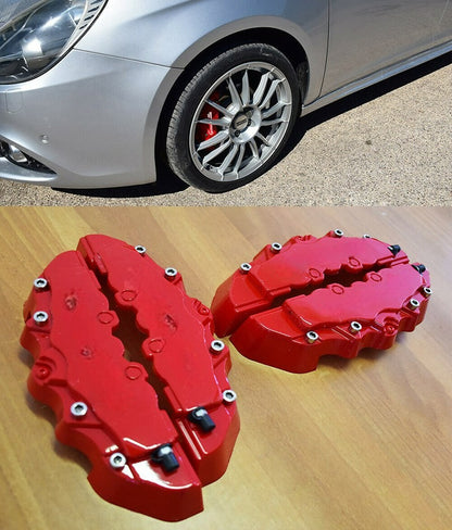 SET 4X COVER COPRI PINZE FRENI ROSSO ADATTI PER ALFA ROMEO GIULIETA