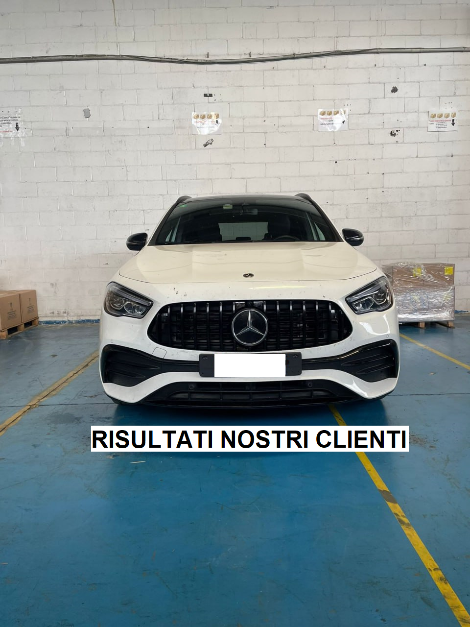 CALANDRA PER MERCEDES GLA H247 2020+ GRIGLIA ANTERIORE AMG PANAMERICANA NERA .-