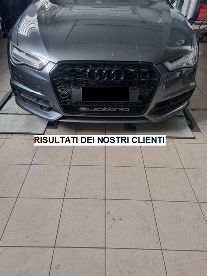 GRIGLIA ANTERIORE ADATTA PER AUDI A6 4G C7 2015-2018 LOOK RS6 QUATTRO NERA