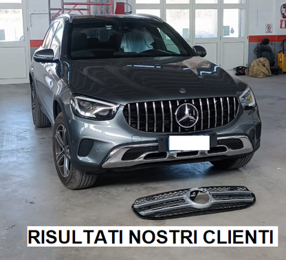 GRIGLIA ADATTA PER MERCEDES GLC X253 C253 LIFT AMG 2019-2022 LOOK GT CROMATA