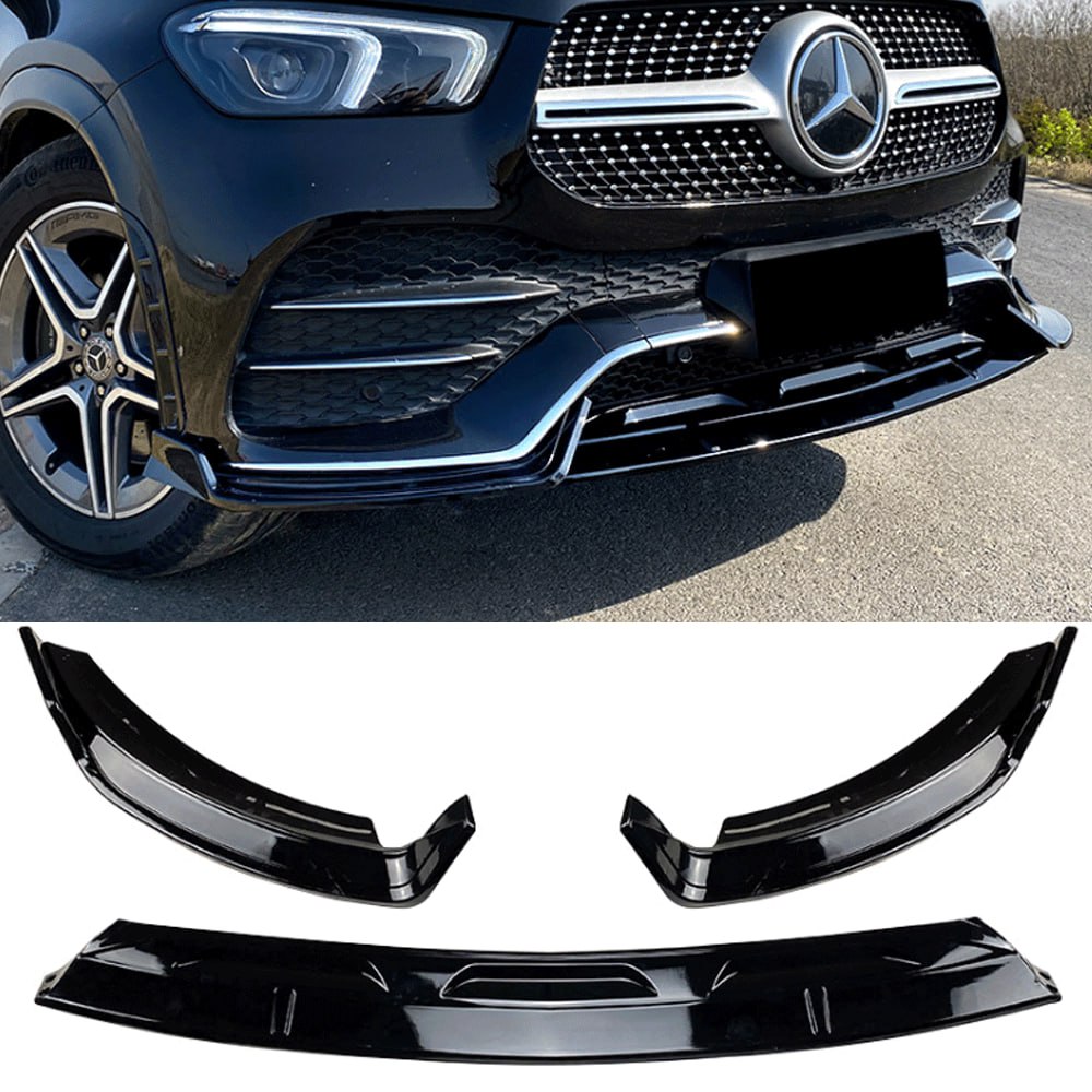 SPOILER LAMA SPLITTER SOTTOPARAURTI NERO LUCIDO MERCEDES GLE C167 W167 AMG LOOK