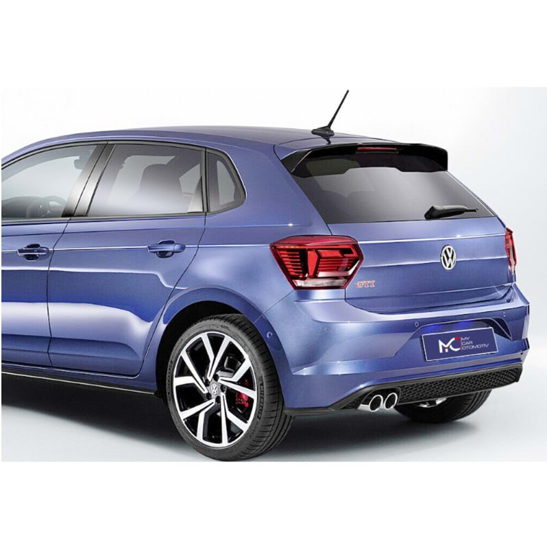 SPOILER ADATTO PER VW POLO AW1 LOOK GTI GTD RLINE LOOK NERO LUCIDO