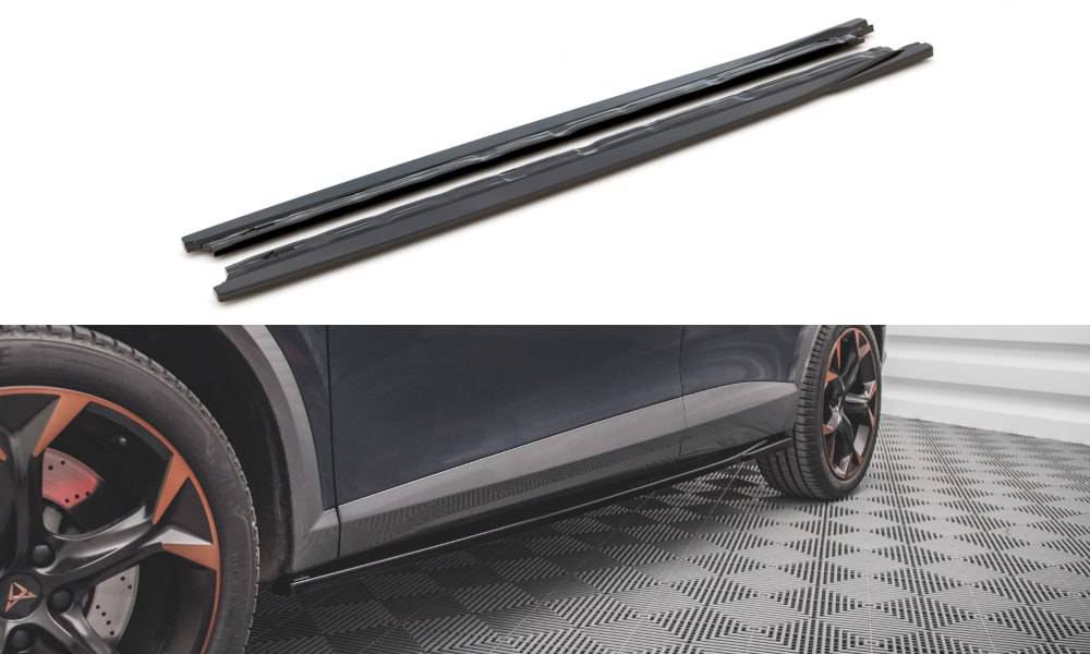 SOTTO MINIGONNE ADATTE PER CUPRA FORMENTOR 2020+ NERO LUCIDO LOOK SPORTIVO