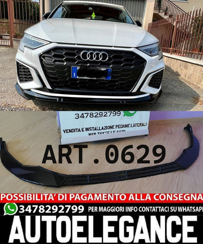 ✨SPLITTER ADATTO PER AUDI A3 8Y 2020+ SLINE NERO LUCIDO✨