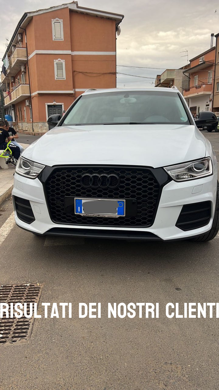 GRIGLIA ANTERIORE AUDI Q3 2016-2019 CALANDRA RSQ3 BORDO NERO NIDO D'APE