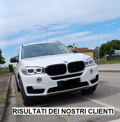 GRIGLIA ADATTA PER BMW X5 F15 X6 F16 2013-2018 DOPPIA FASCIA LOOK NERO LUCIDO
